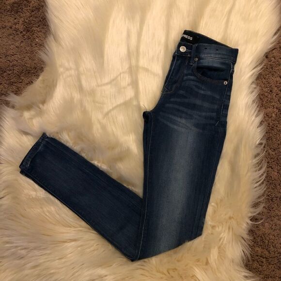 Express stretch denim leggings size 00 - Picture 4 of 9